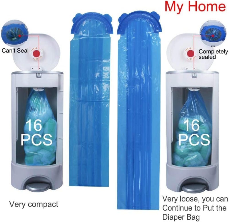 HeTaiDa Diaper Pail Refill Bags, 1088 Counts, 34 Bags, Fully Compatible with Arm&Hammer Disposal System - Image 4